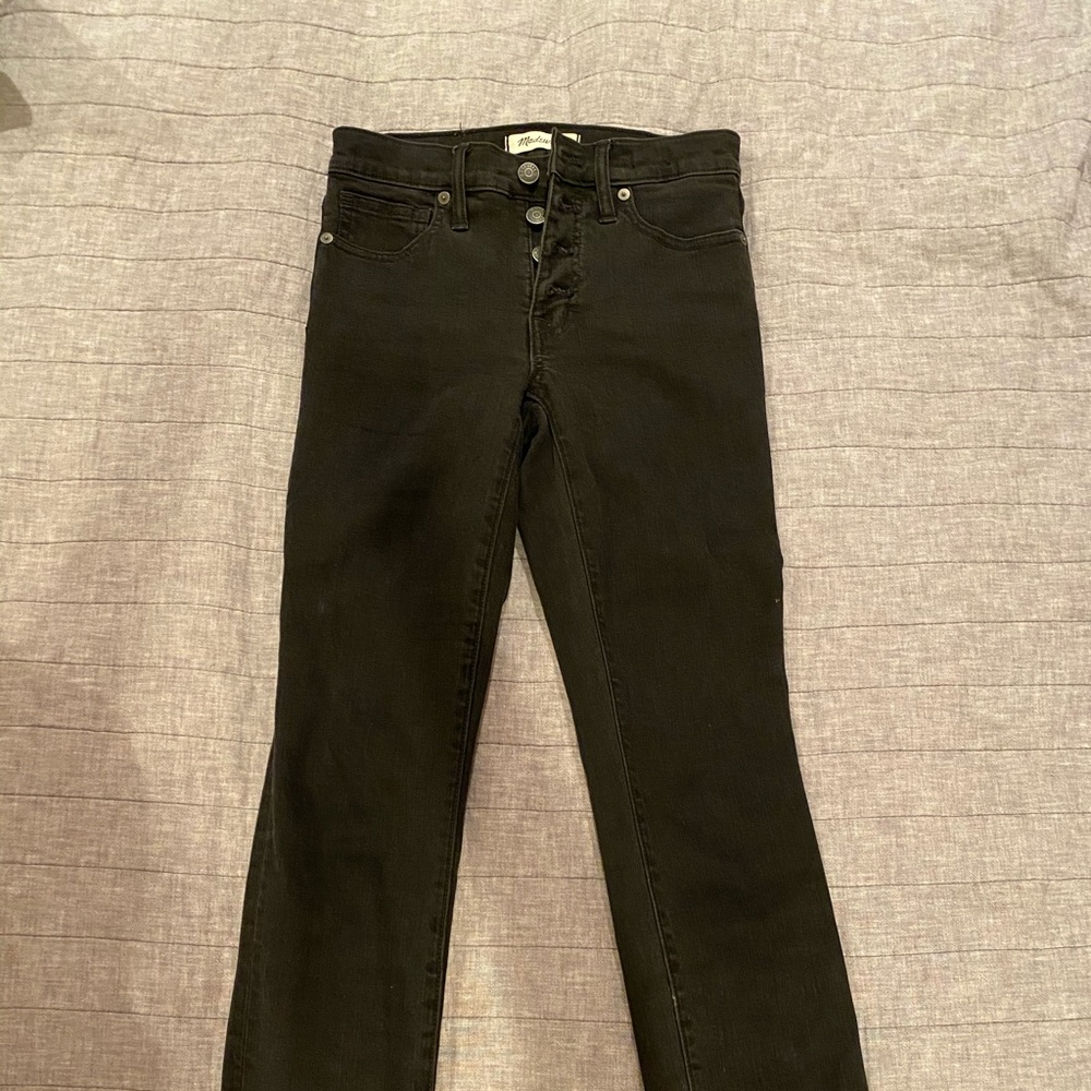 Madewell Black Skinny High Waisted Skinny Jeans
